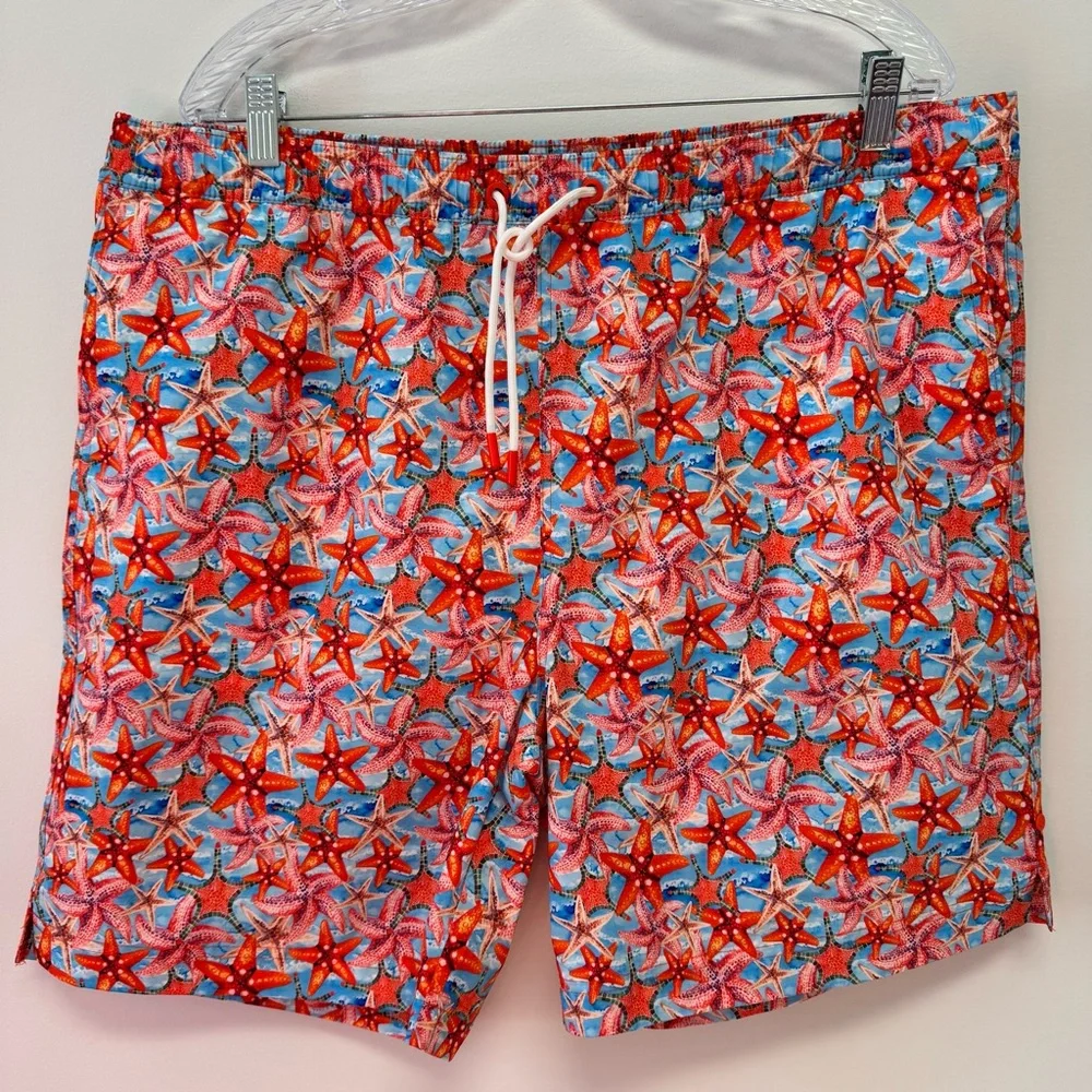 NWT Men's Swims Tropea Starfish Swim Shorts XXL Elastic Drawstring Waist